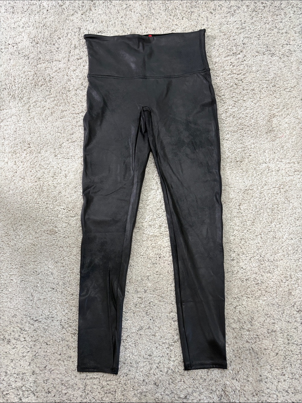 Spanx Faux Leather High-Waisted Black Women’s Leggings Size XL